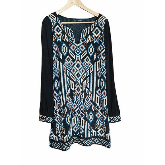 Laundry by Shelli Segal Multicolored Split Sleeve Cocktail Mosaic Dress size 8 - Picture 7 of 11